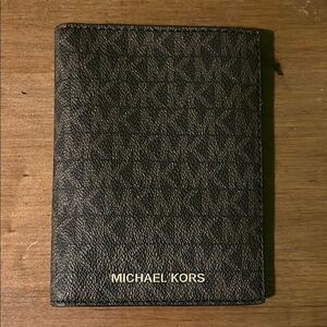 Michael Kors Brown Leather Passport Holder